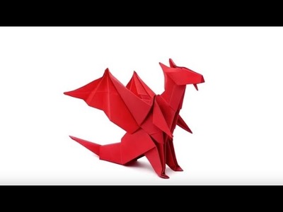 Origami paper dragon .step by step