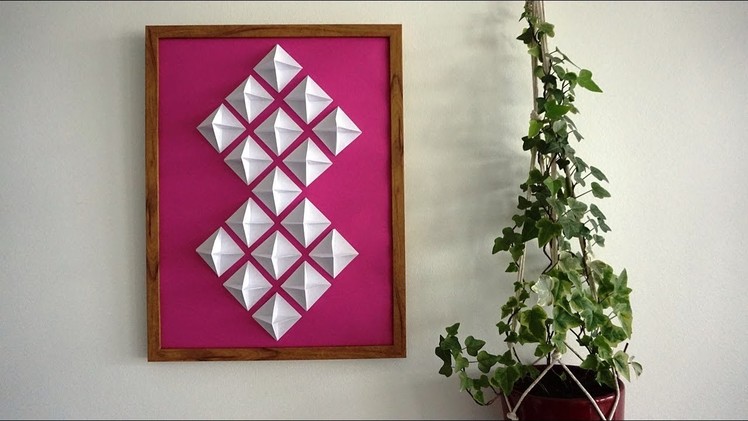 Origami Paper Pyramid Wall Art