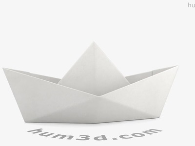 Paper Boat 3D model by Hum3D.com