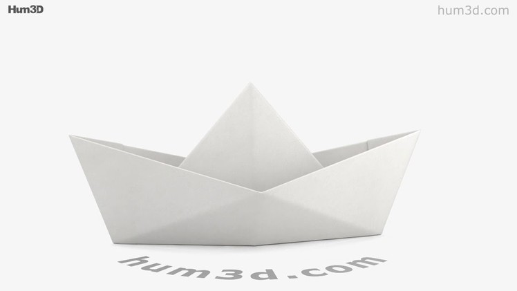 Paper Boat 3D model by Hum3D.com