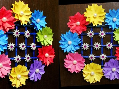 Paper wall hanging crafts - Easy wall hanging with paper - Home decorating ideas using paper
