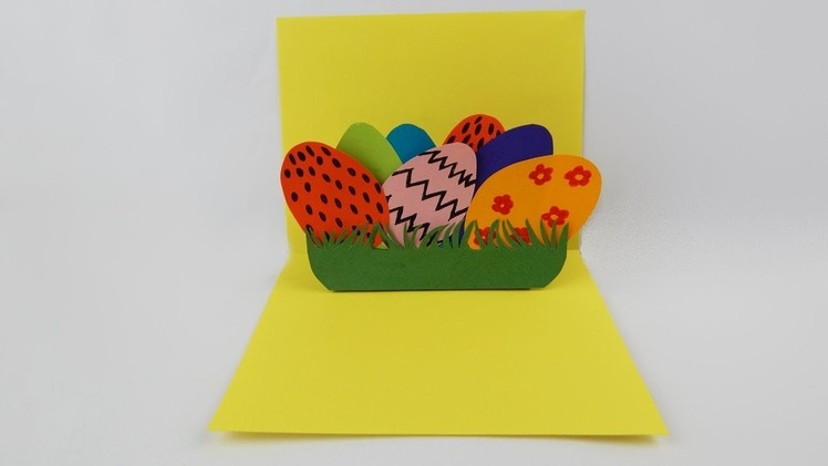 Pop up card Easter card with Easter nest DIY papercraft Greeting card Osterkarte