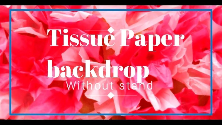Tissue paper backdrop without stand
