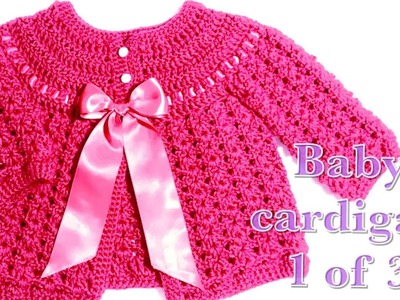 01 Crochet baby cardigan 0-3 months part 1 #97