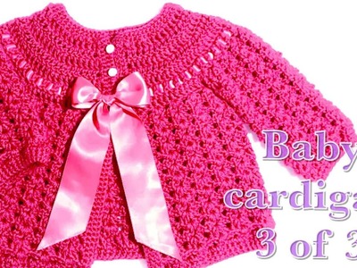 03 Crochet baby cardigan 0-3 months part 3 #97