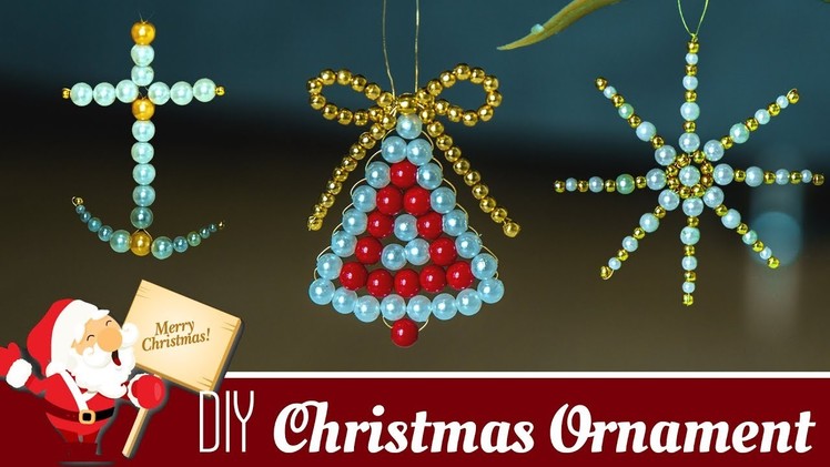 3 DIY Beautiful  Christmas ornaments  | Holiday room decor  | Christmas Decoration ideas| Beads art