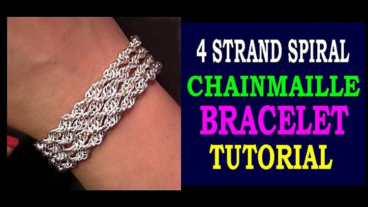 4 STRAND SPIRAL CHAINMAILLE BRACELET TUTORIAL | CHAINMAILLE JEWELRY TUTORIAL
