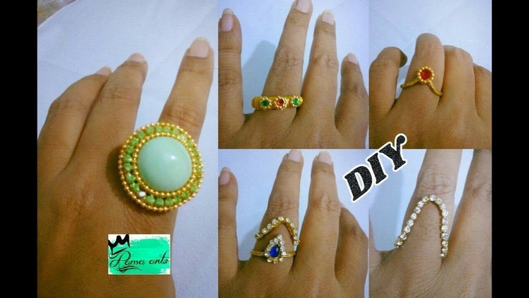 5 DIY ideas of rings | easy making | jewellery tutorials
