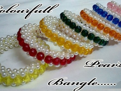 #56 How to make Pearl Beaded Bracelet or Bangle || Diy || Jewellery Making