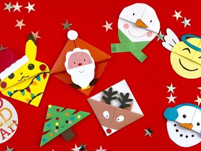 6 Christmas Corner Bookmark Designs - DIY Kawaii Bookmarks for Christmas