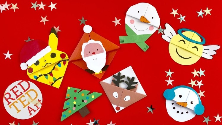 6 Christmas Corner Bookmark Designs - DIY Kawaii Bookmarks for Christmas