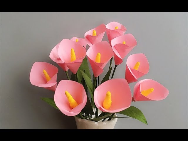 ABC TV | How To Make Calla Lily Paper Flower With  Shape Punch - Craft Tutorial