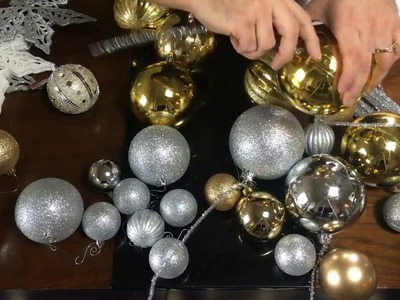 Christmas DIY. Ornament Clusters and Ribbon Waves. Dollar Tree Project. LIVE