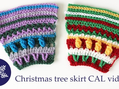 Christmas tree skirt crochet-along video 4