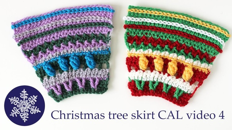 Christmas tree skirt crochet-along video 4