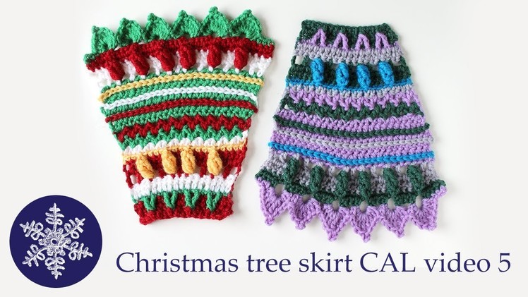 Christmas tree skirt crochet-along video 5