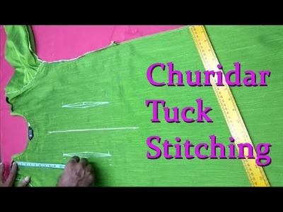 Churidar tucks (darts) stitching for beginners DIY tutorial malayalam. kurti tuck
