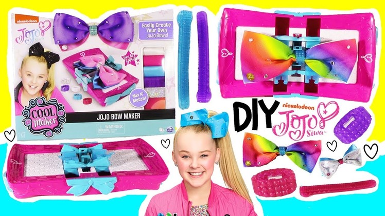 Cool Maker DIY Nickelodeon JoJo Siwa BOW MAKER! Make Your Own Bows with Fabric & Gems! FUN