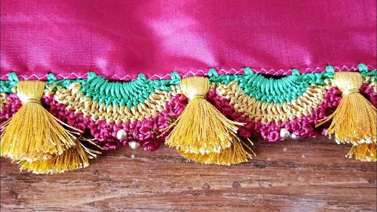 Crochet double arch kuchu with knots