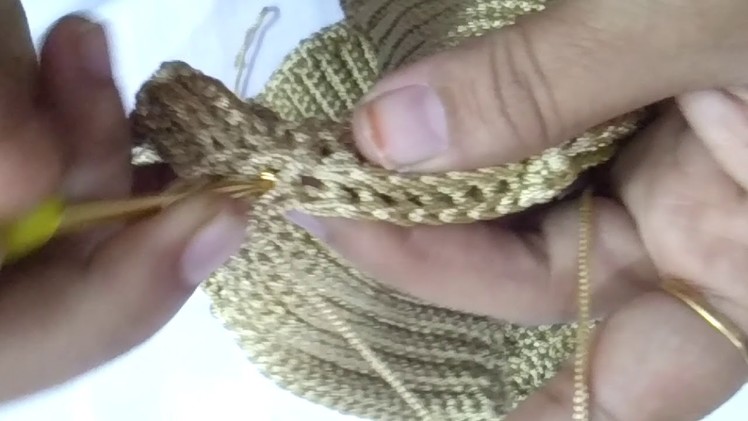 Crochet embossed leaves stitch bag part 2