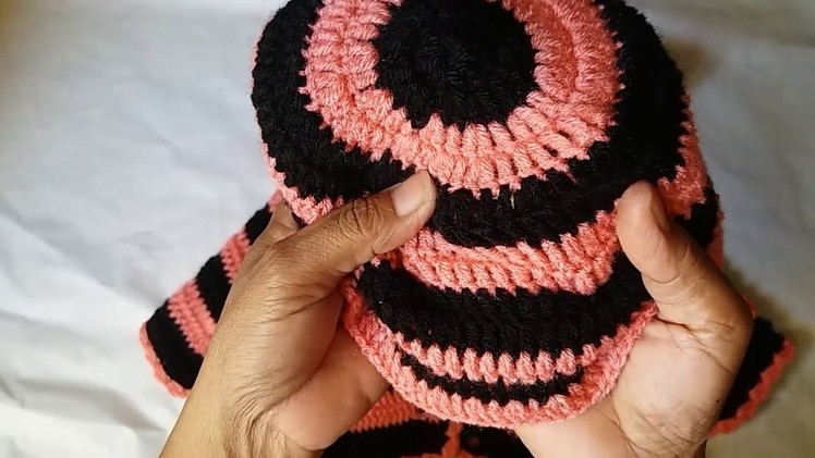 Crochet frock and cap designs