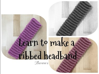 Crochet Ribbed Headband