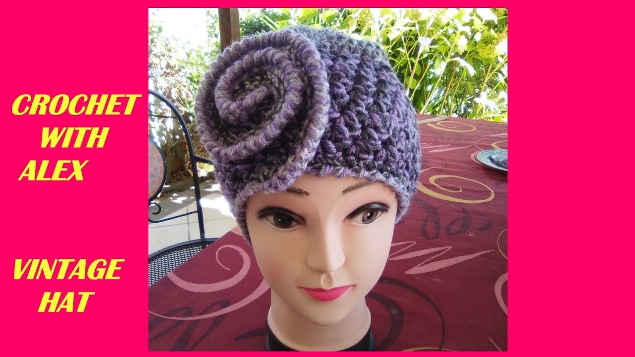 CROCHET VINTAGE STYLE HAT tutorial step by step