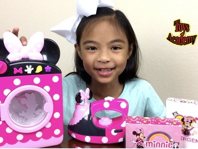 Disney Minnie Mouse Laundry Set Unboxing Surprises Eggs Hello Kitty Toy Story | Toys Academy