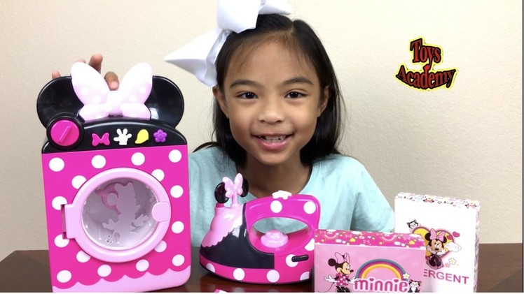Disney Minnie Mouse Laundry Set Unboxing Surprises Eggs Hello Kitty Toy Story | Toys Academy