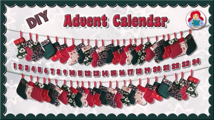 DIY | Advent Calendar with 24 mini X-mas Stockings • Sami Dolls Tutorials