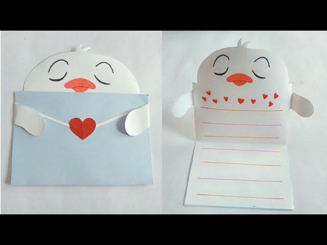 DIY Animal Heart Message Card. Cute Card for Kids. Message Card for Scrapbook