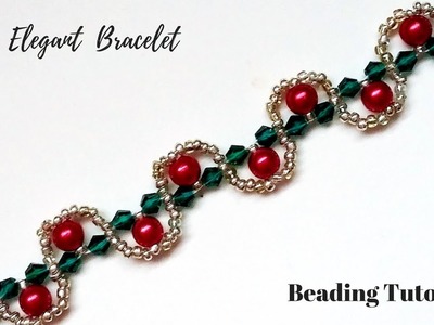DIY Beaded Bracelet.(simple and elegant). Super easy beading tutorial for ANYONE