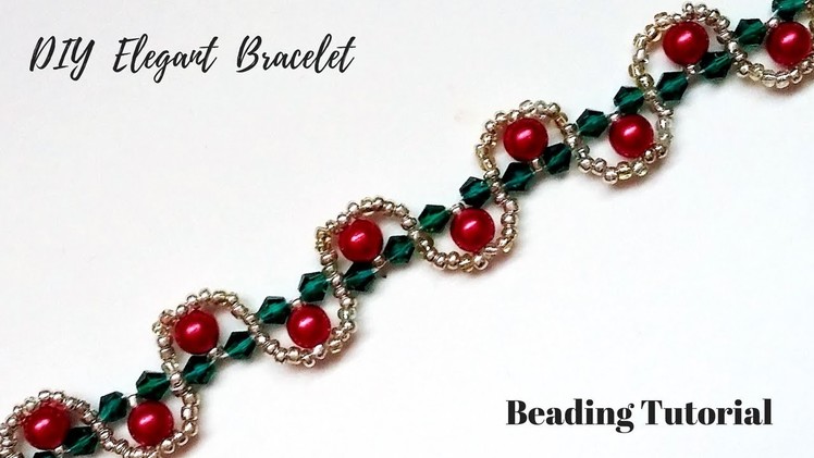 DIY Beaded Bracelet.(simple and elegant). Super easy beading tutorial for ANYONE