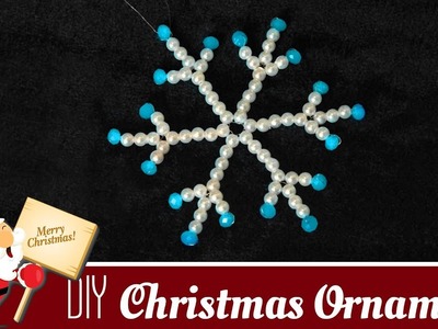 DIY Beaded snowflake ornament | Christmas ornaments |  Christmas Decorations ideas | Beads art