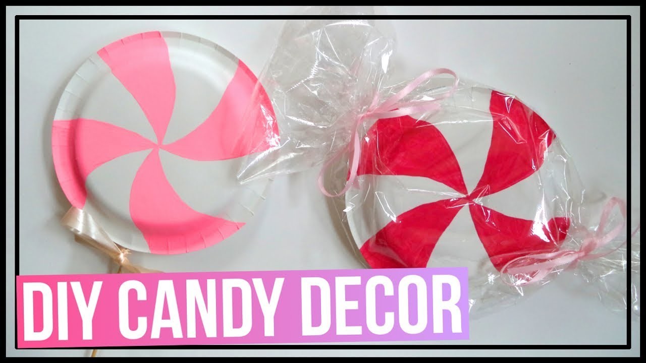 DIY Candy Decor Ideas, DIY Lollipop & DIY Peppermint Candy, DIYs Made Out of Paper Plates