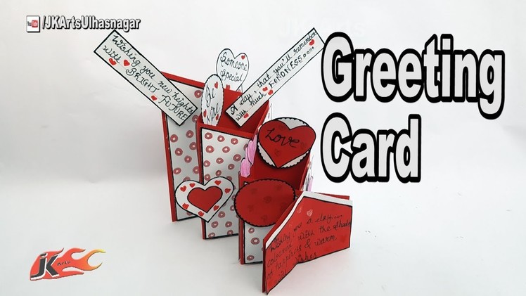DIY Cascading Card Tutorial | Card for Scrapbook | JK Arts 1301