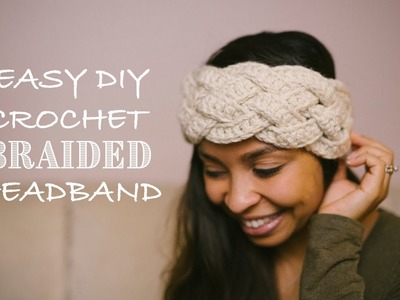 DIY Crochet Five Strand Braided Headband
