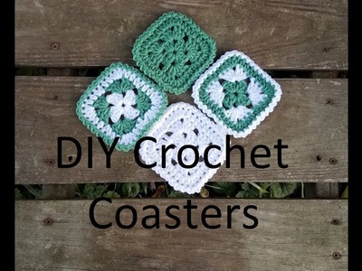 DIY Crochet Granny Square Coaster Set Tutorial
