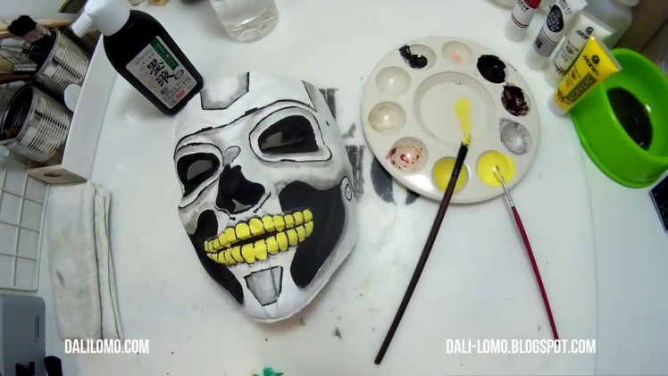 DIY Day of the Dead Mask Painting. Easy Costume How to