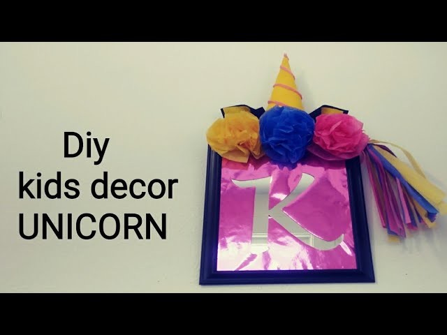 DIY DOLLAR TREE DECOR. KIDS BEDROOM DECOR UNICORN A QUEEN CROWN. BUDGET FRIENDLY CHEAP AND EASY DECO