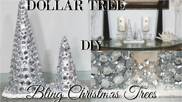 DIY DOLLAR TREE GLAM CHRISTMAS TREES | DOLLAR STORE DIY ROOM DECOR | DIY HOME DECOR CRAFT IDEAS