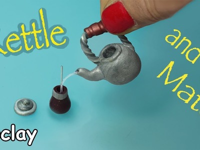 DIY Dollhouse Miniature tutorial - Kettle and Mate -  Pava y mate