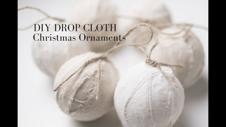 DIY Drop Cloth Rag Ball Homemade Christmas Ornaments