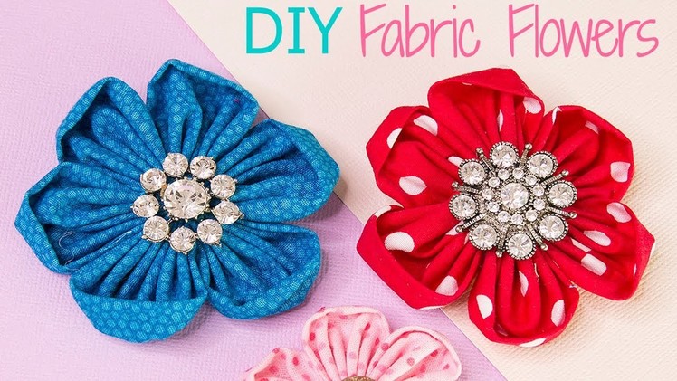 {DIY} Fabric Flowers: How to Make Fabric Flowers Easy and Fast