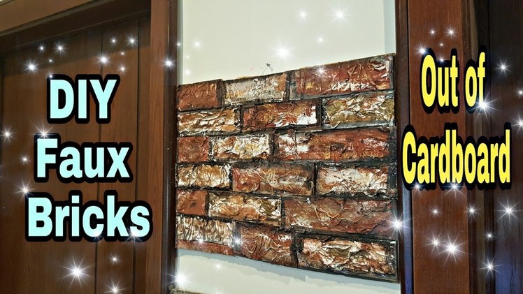 DIY Faux Bricks Wall. Recycled Cardboard Bricks part: 2