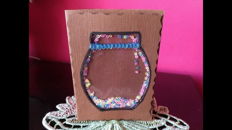 DIY Greeting Card - How to Make a Glitter Greeting Card + Tutorial !
