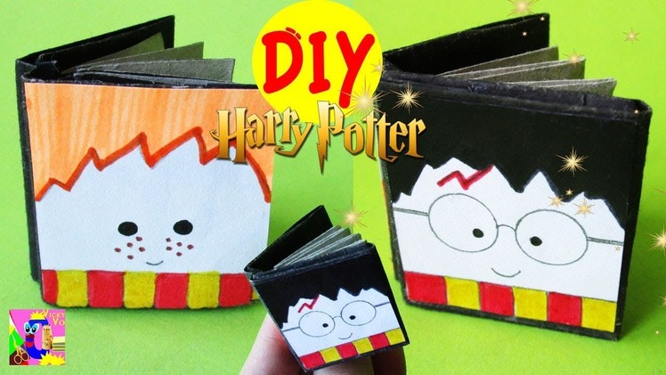 DIY Halloween Origami Notebook Harry Potter | Mini Book from 1 sheet of Paper