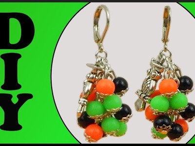 DIY Halloween Party | Perlen Ohrringe neon basteln | Beaded neon pearl earrings | Beadwork jewelry