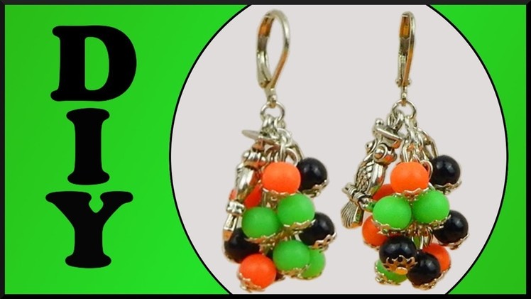 DIY Halloween Party | Perlen Ohrringe neon basteln | Beaded neon pearl earrings | Beadwork jewelry