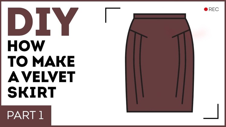 DIY: How to make a velvet skirt. How to work with velvet. Sewing tutorial. Part 1.